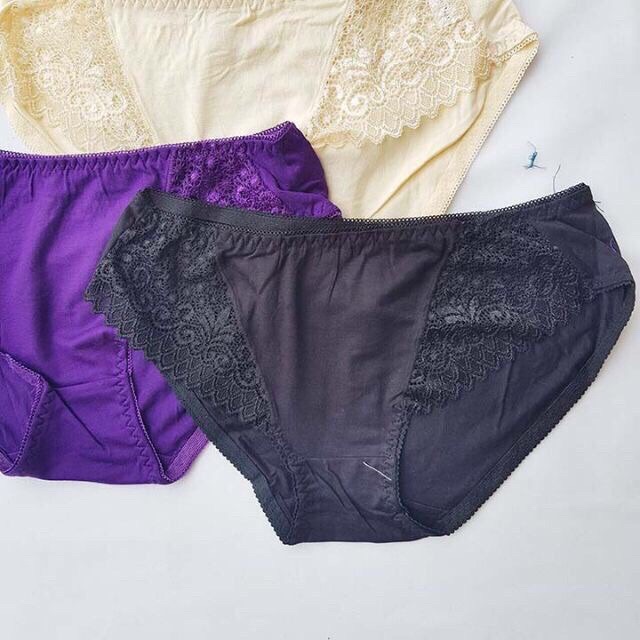 Combo 10 quần lót cotton phối ren siêu đẹp êm nhẹ
