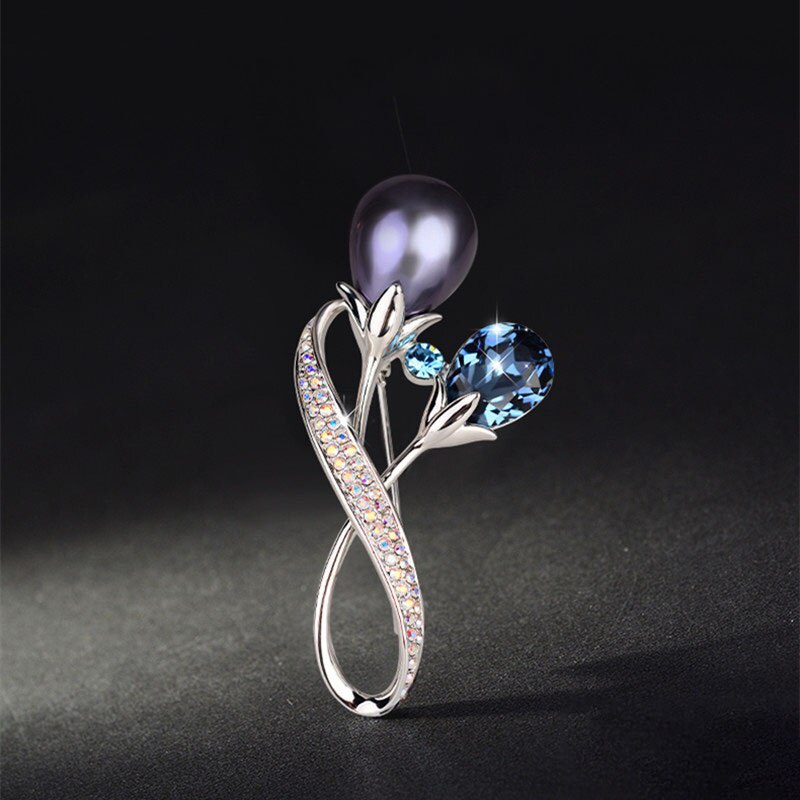 Ghim Cài Áo Đính Đá Phong Cách Hoàng Gia Thời Trang Cho Nữ