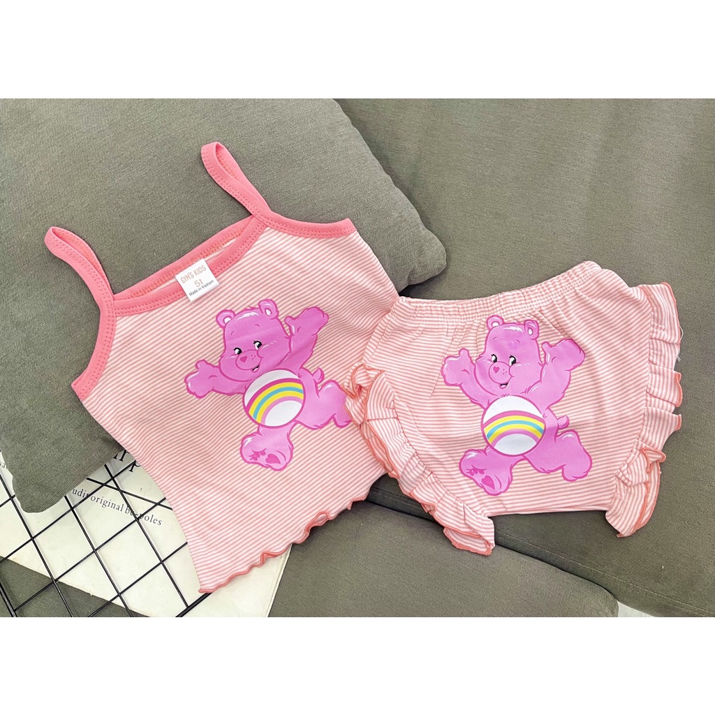 Bộ hai dây chíp Borip bé gái siêu yêu cho bé gái từ 6 đến 18kg - đồ bộ trẻ em Pikakid's