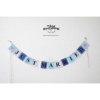 Dây treo chữ JUST MARRIED TAN