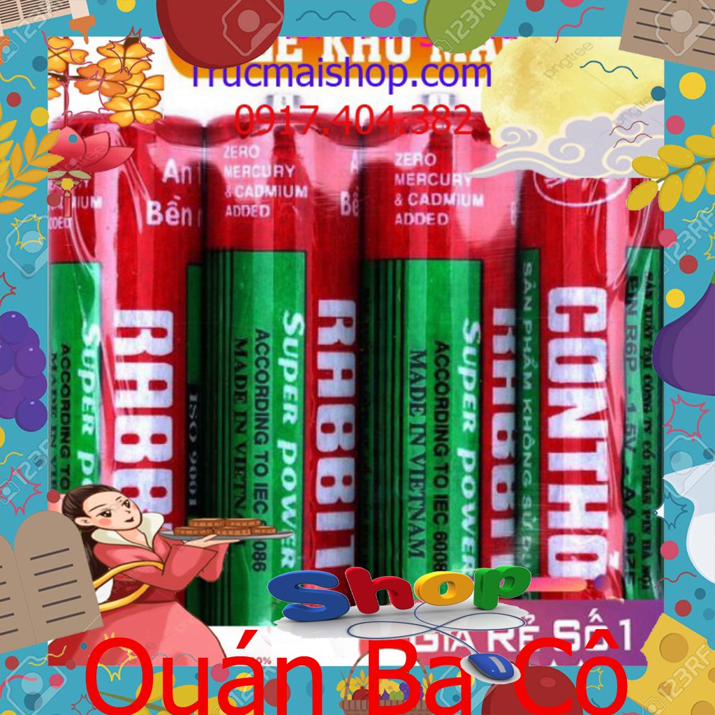 Pin con thỏ - Rapit - Pin Tiểu AA dùng cho điều khiển, đồng hồ, thiết bị điện tử, điện áp 1,5V