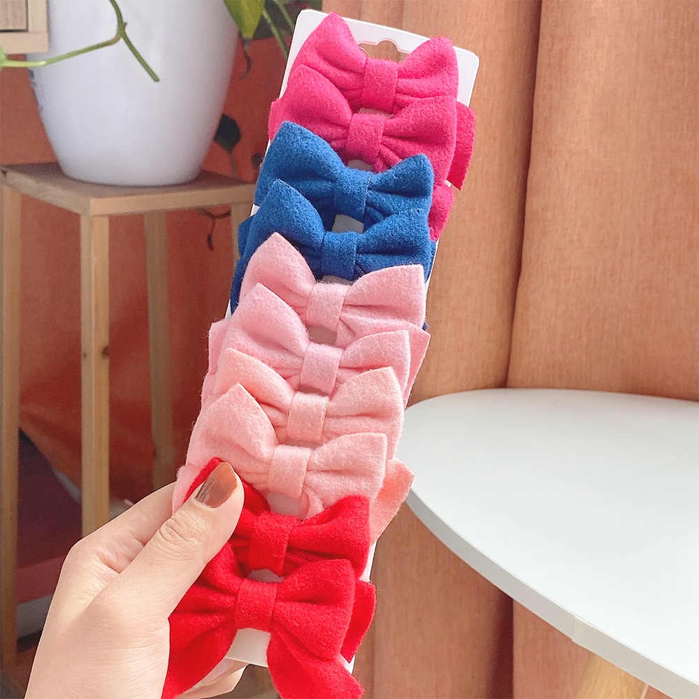 KIDSBOWS Set 10 Kẹp Tóc Hình Nơ Nhiều Màu Dễ Thương Cho Bé Gái