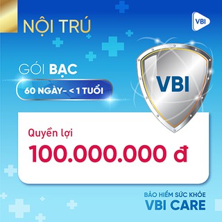 Bảo hiểm sức khỏe - Gói BẠC (60 ngày - 1 tuổi mua cùng bố mẹ)  VBI - VIETINBANK