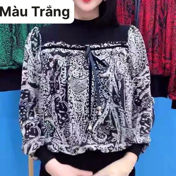 Áo Kiểu Nữ Cổ Tròn Tay Phồng Chất Liệu Mềm Mịn Dễ Mix Đồ