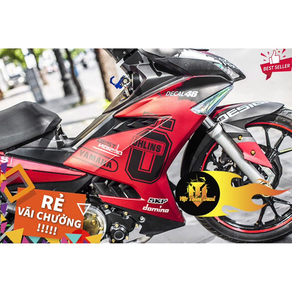 Tem Trùm Exciter 150 Ohlins Đỏ Đen Hot Nhất