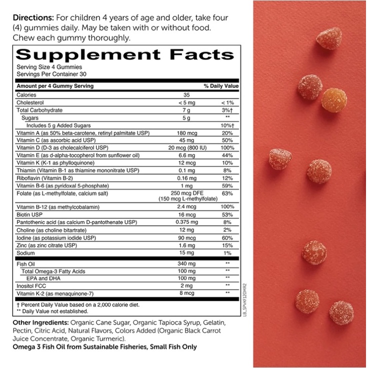 Kẹo dẻo bổ sung vitamin cao cấp cho bé Smarty Pants 120 viên USA