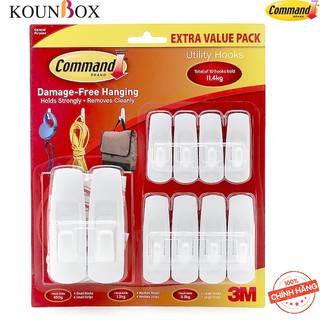 Bộ 10 Móc Treo Command 3M 17008 (XA006718739) Độ Dính Cao, Bám Chắc Chắn, Khó Bị Rơi