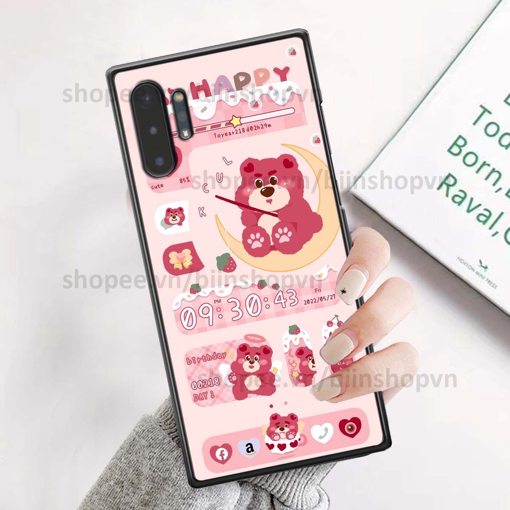 Ốp Samsung Note 10 / Note 10 Plus / Note 10+ in 3D icon gấu nổi siêu xinh, siêu đáng yêu, cá tính phong cách