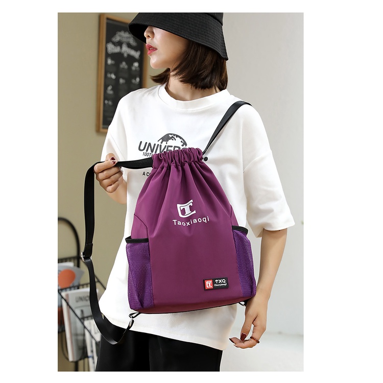 Ba Lô Dây Rút Siêu Nhẹ Sức Chứa Lớn Tiện Dụng Cho Nam Và Nữ