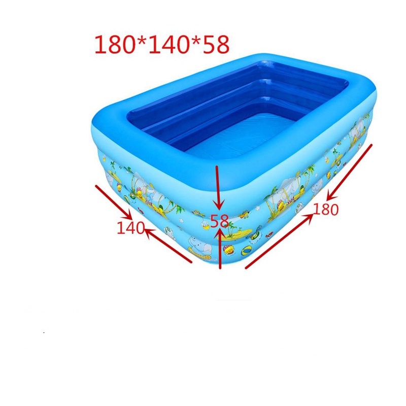 BỂ BƠI 3 TẦNG 1M8 HÌNH CHỮ NHẬT SIÊU TO, PHAO DÀY DẶN, THOẢI MÁI, AN TOÀN