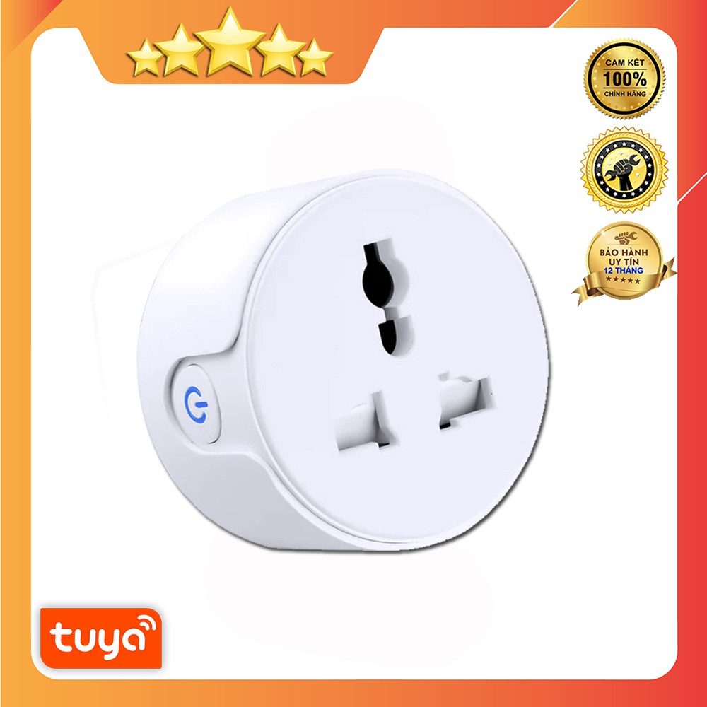 Tuya ST6 - Ổ Cắm Wifi Thông Minh 2 Chân Cắm, Hình Tròn, Hẹn Giờ Bật/Tắt Thiết Bị Điện Từ Xa Qua ĐT