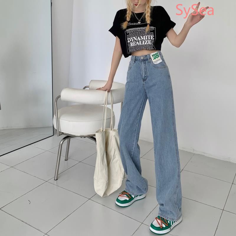 Quần Jean Lưng Cao Thời Trang Xuân Thu Hàn Quốc Cho Nữ