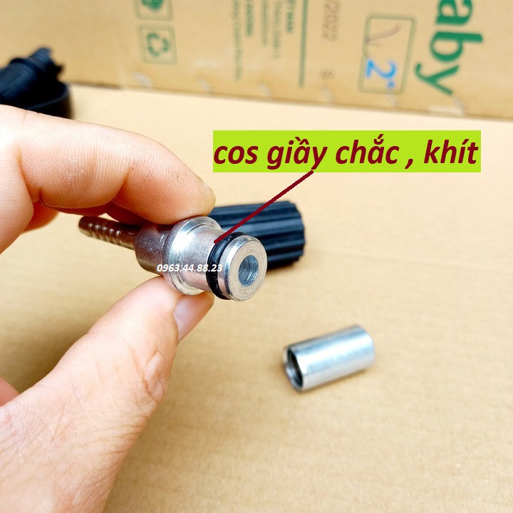 Đầu cos ren trong 22mm của dây xịt máy rửa xe mini gia đình ( đầu cốt 3 chi tiết )