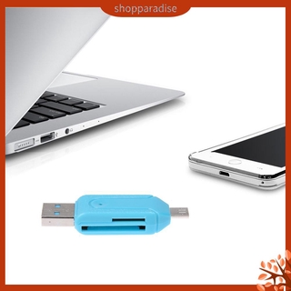  Đầu đọc thẻ nhớ TF / SD với cổng USB / Micro USB cho điện thoại thông minh