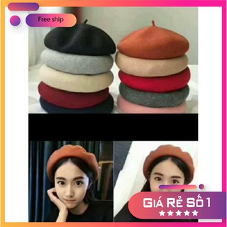[Giảm giá] Mũ nồi nữ trơn nhiều màu