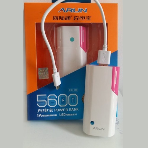 Pin sạc dự phòng Arun 5.600mah nhỏ gọn, dùng được cho tất cả dòng máy điện thoại (nhiều màu)