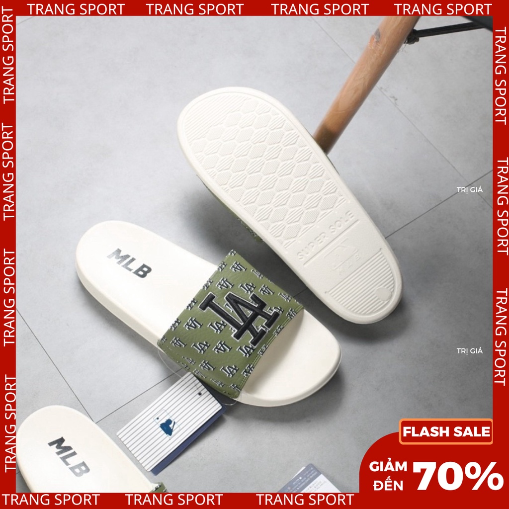 Dép MLB sandal nam nữ unisex thêu nổi phối màu độc đáo Fullbox