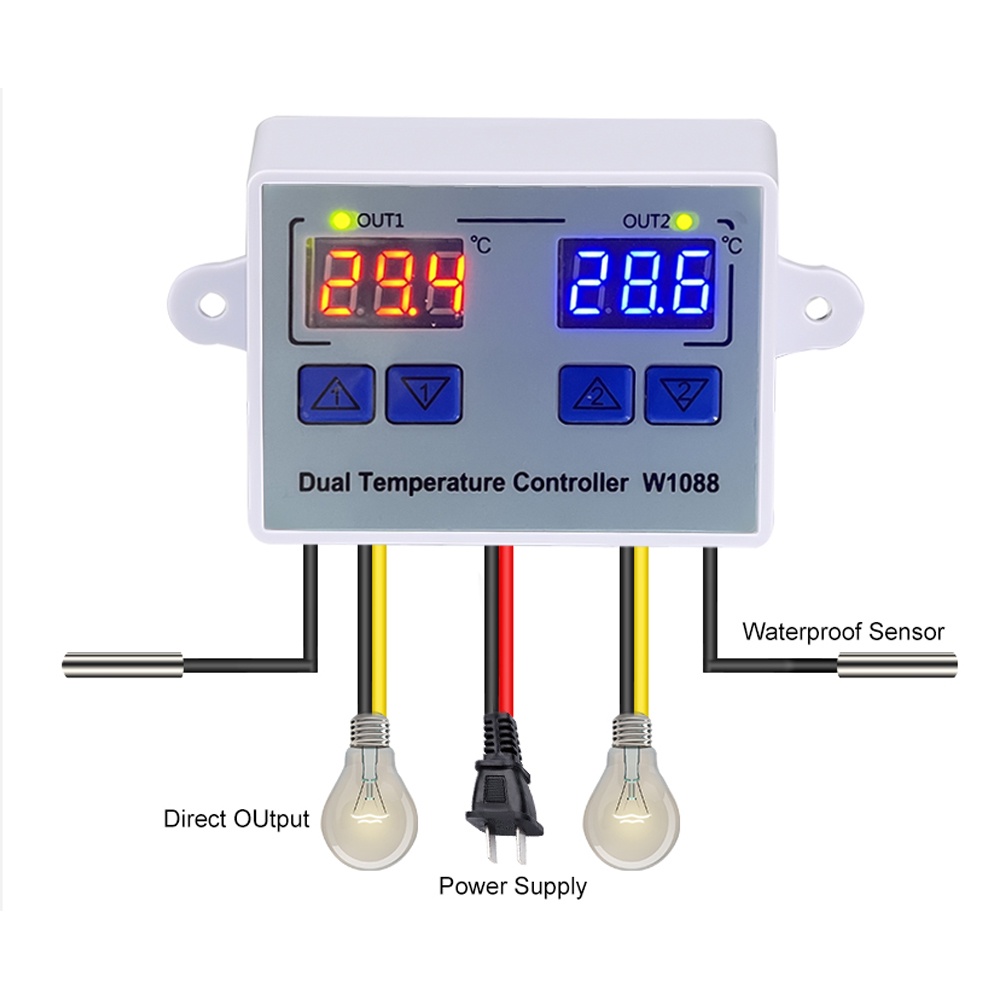 DIYMORE Bộ điều chỉnh nhiệt độ W1088 màn hình kỹ thuật số thông minh cho máy tính