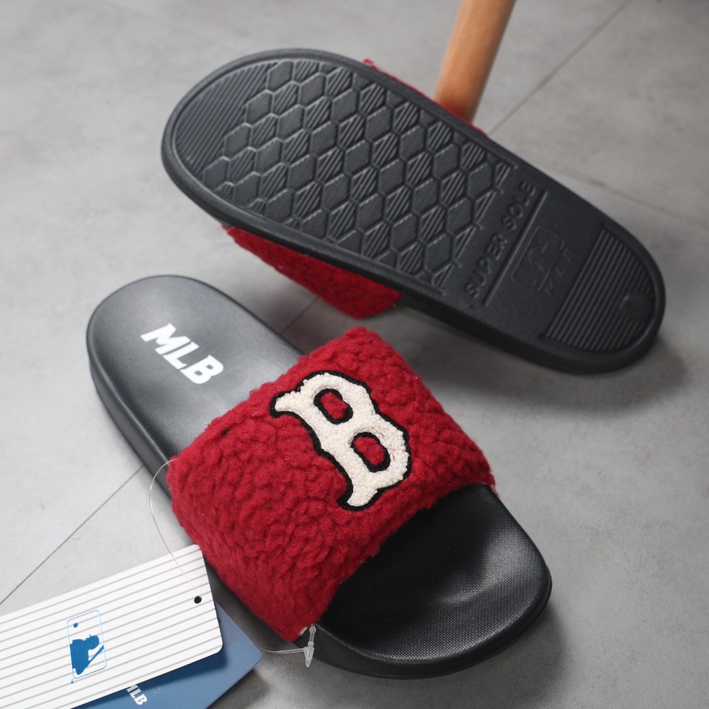 Dép M.L.B quai ngang cao cấp lông cừu hot trend 2022 Full box, tem tag , tem size