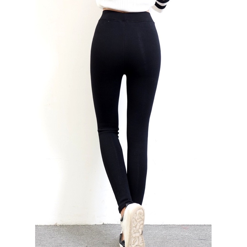 Quần Legging Lót Lông Ấm Nữ [FREESHIP] Thun body dáng ôm cạp cao nâng mông, mặc ở nhà mùa đông HOT