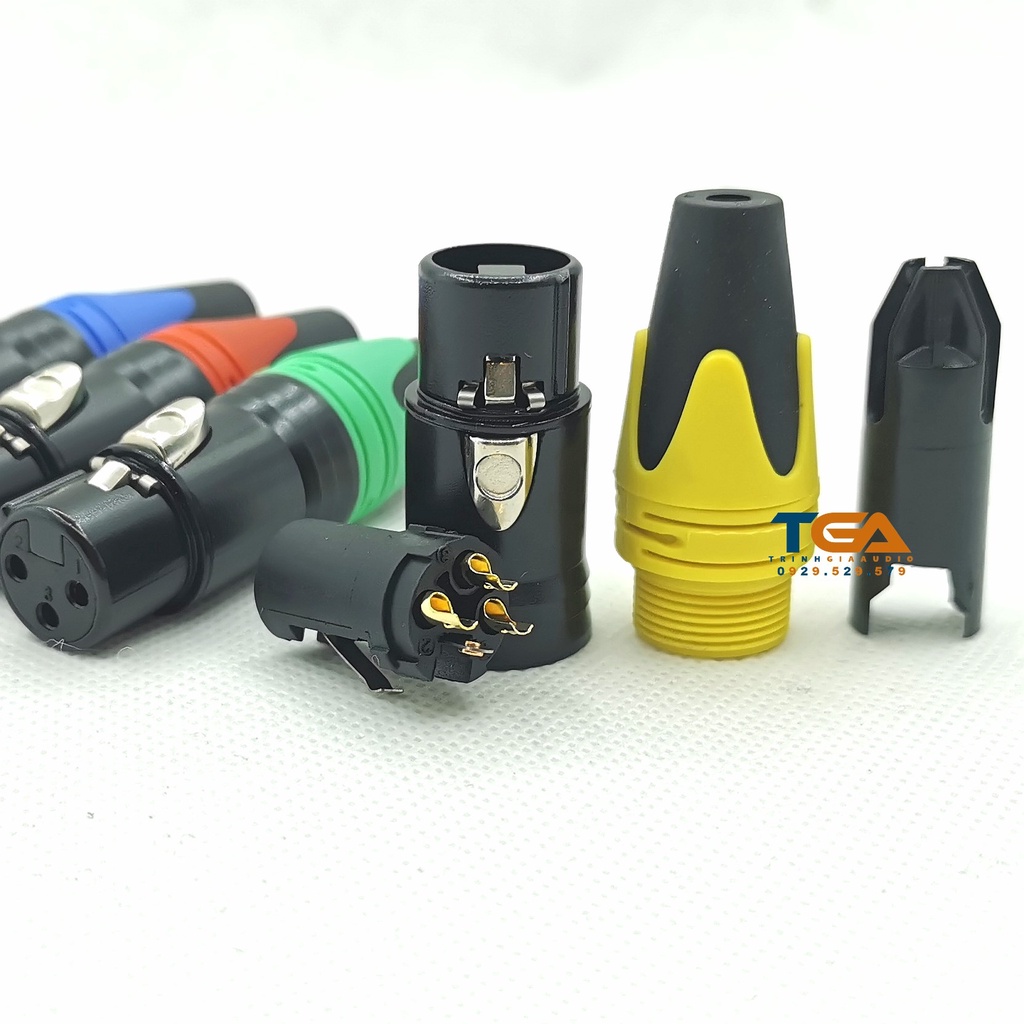Jack rắc canon, xlr hàn dây, cắm microphone, chân đồng.