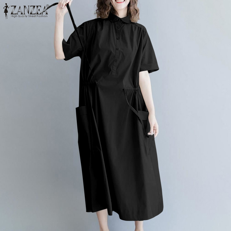 Đầm Maxi ZANZEA Cho Nữ Tay Ngắn Hợp Thời Trang | BigBuy360 - bigbuy360.vn