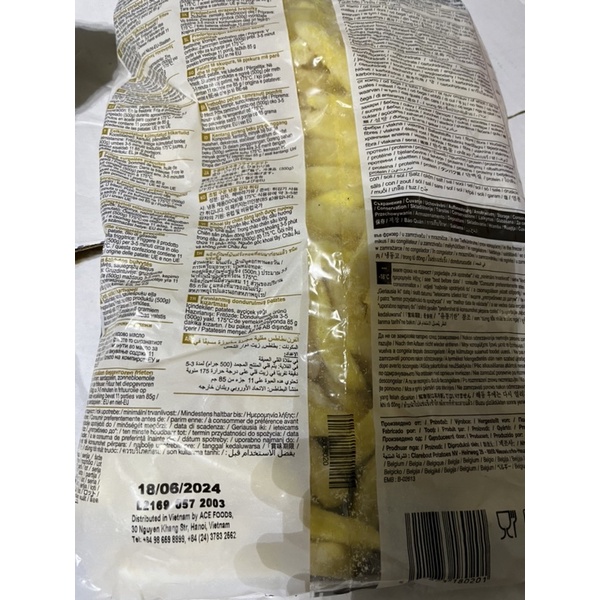 Khoai tây chiên cọng Bỉ túi 1kg