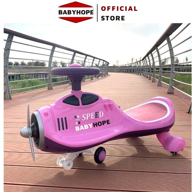 Xe lắc cho bé máy bay SPEED BABYHOPE có nhạc và đèn led tải trọng &gt;100 kg bảo hành 12 tháng