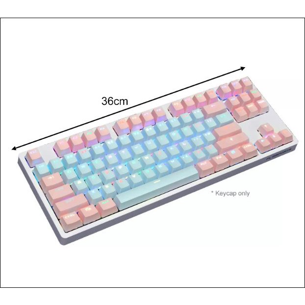 Nắp Phím cho Bàn Phím Cơ PBT Chống Sáng Phối Màu Cho Bàn Phím 87 Cái/bộ Keycap