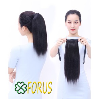 Tóc cột đuôi thẳng D13S 40cm 😍FREESHIP😍 tóc giả cột thẳng, buộc tóc giả nữ Sỉ 35k