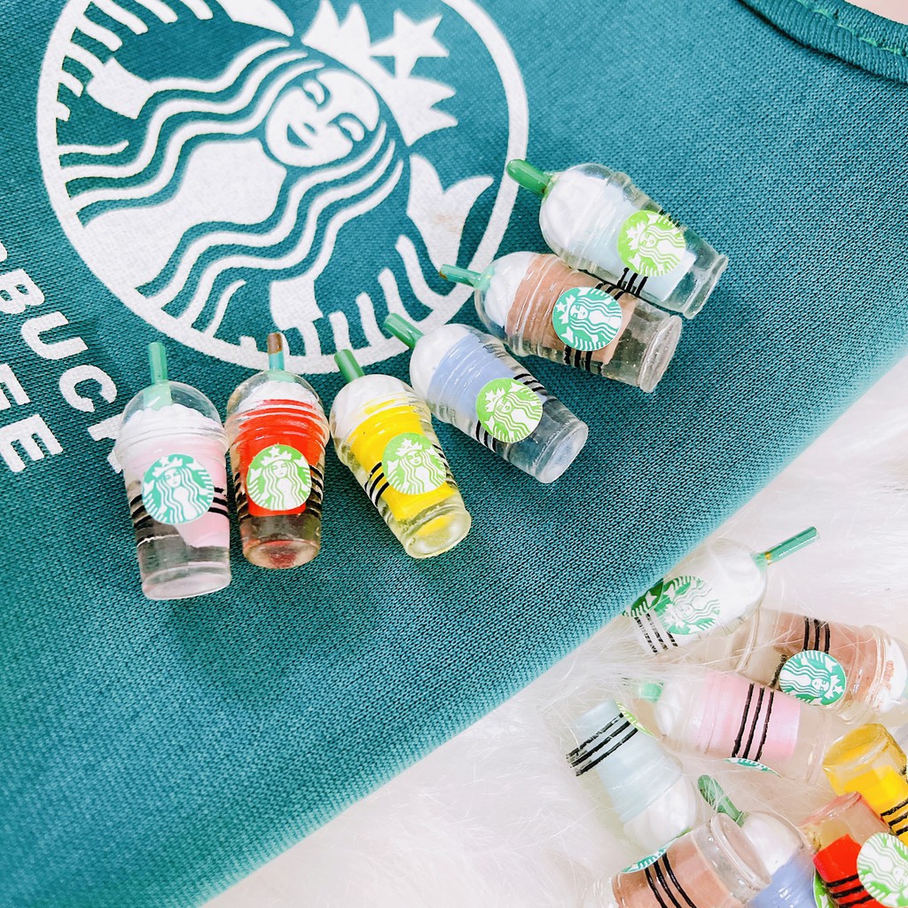 Charm 01 ly Ice Tea Nguyên Liệu Trang Trí Slime  phụ kiên điện thoại