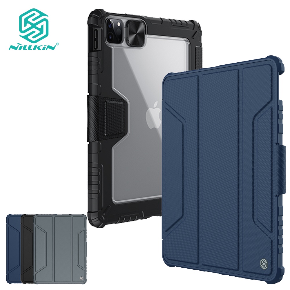 Vỏ da nillkin bumper pro dành cho iPad Air 5 2022 10.9 2020 Air 4 Pro 11 2021 2022 ốp lưng smart wake flip với camera slider vỏ chống sốc