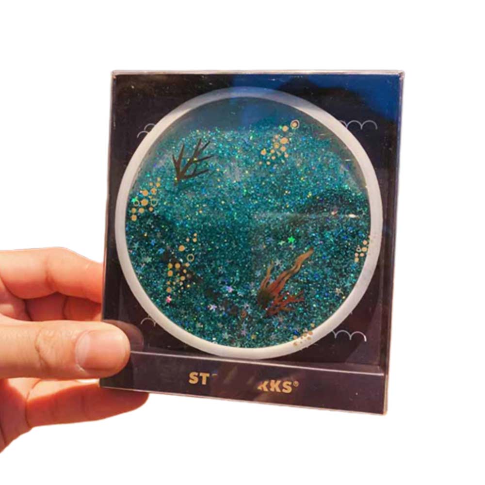 Acrylic coaster PVC coaster marine fish scale coaster quicksand insulation mat dining table coaster