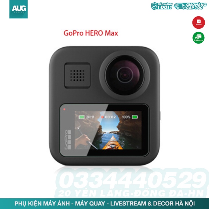 Kính cường lực bảo vệ màn hình LCD + ống kính cho camera Gopro Max - AUG Camera Hà Nội