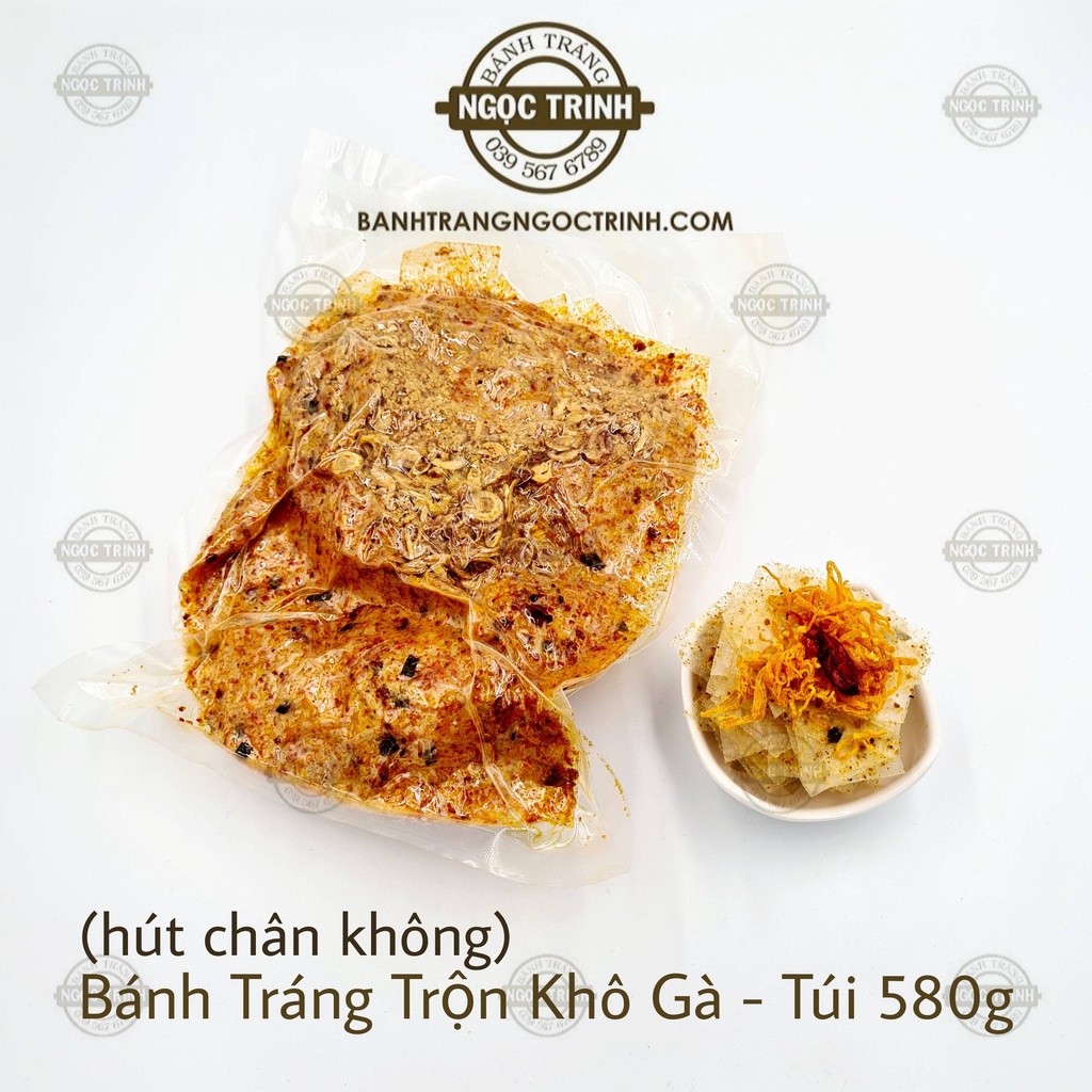 (Túi 580) Bánh tráng trộn khô gà siêu ngon bánh tráng Ngọc Trinh