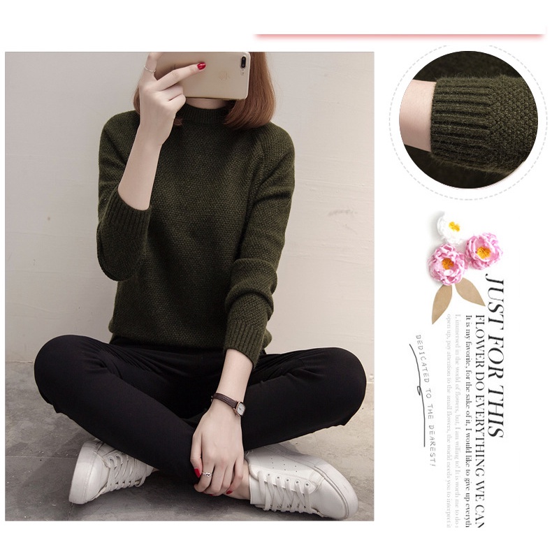 {Hàng sẵn} Áo len nữ dài tay hàng Quảng Châu loại 1 dày dặn