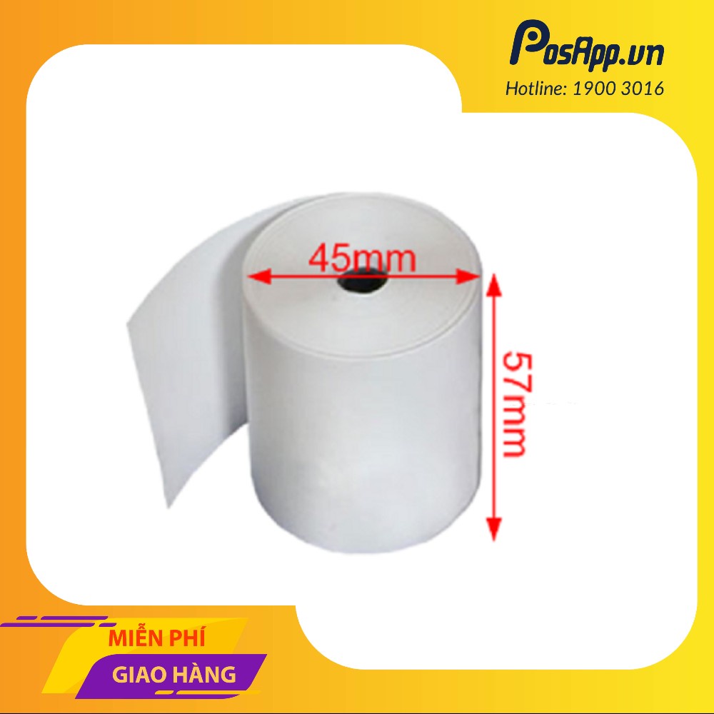 Combo 10 cuộn giấy in hóa đơn, giấy in nhiệt cho máy POS khổ 57 - 58 mm