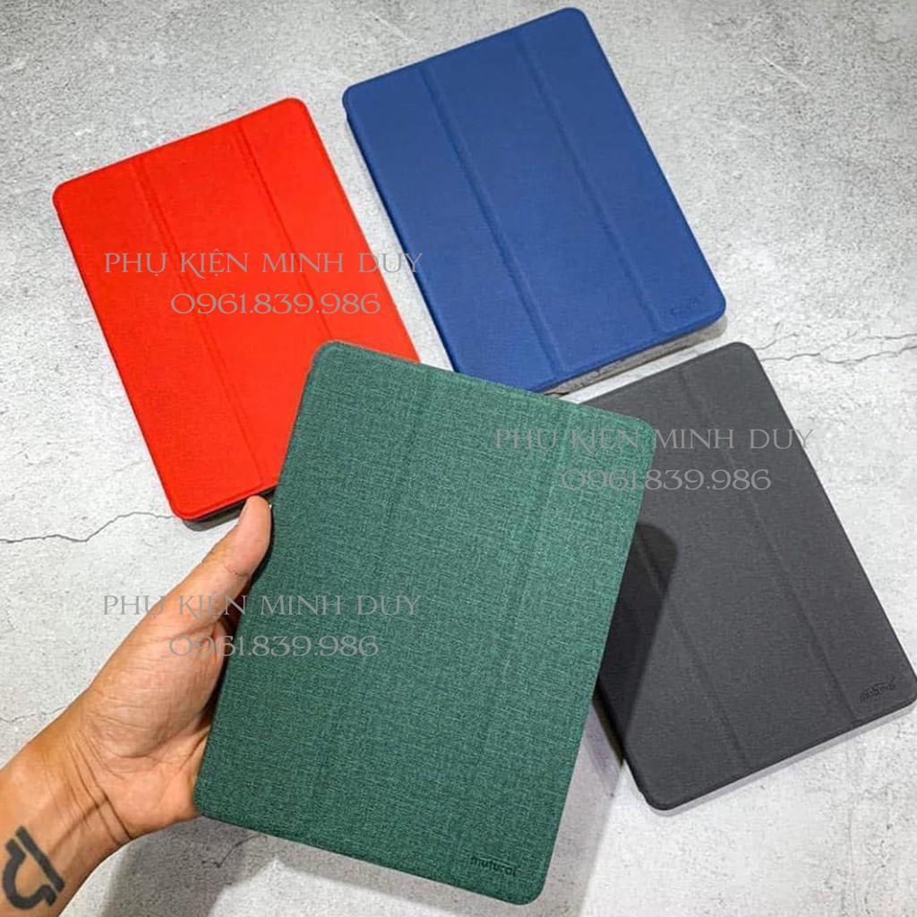 (Đã có Ipad 10.8' 2020) Bao da Mutural có khay để bút cho Ipad Mini 5, 9.7’ (ipad 5/6/7/8/2018), 10.2' 10.5’ 11’ 12.9’ ❤ | BigBuy360 - bigbuy360.vn