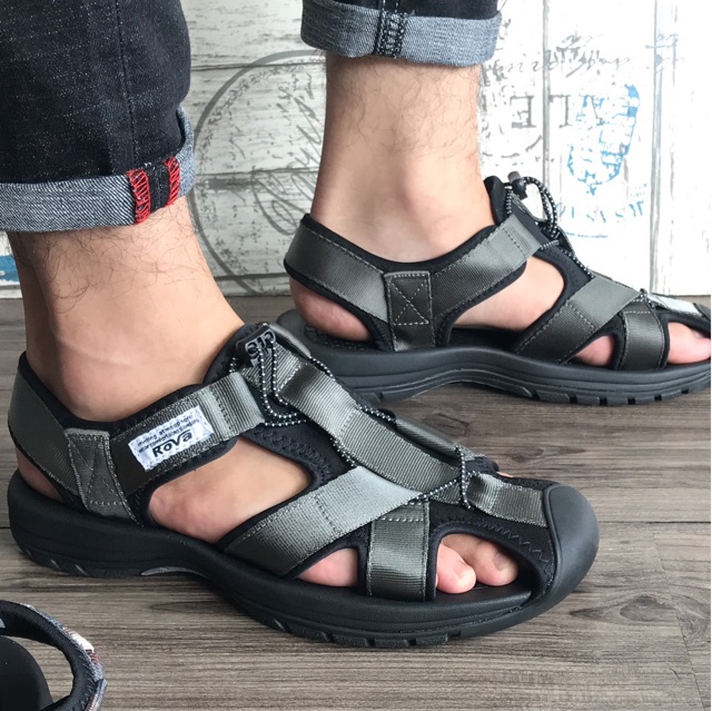 Giày sandal nam bít mũi quai dù có quai hậu cố định thích hợp mang dã ngoại đi phượt du lịch hiệu Rova RV626G