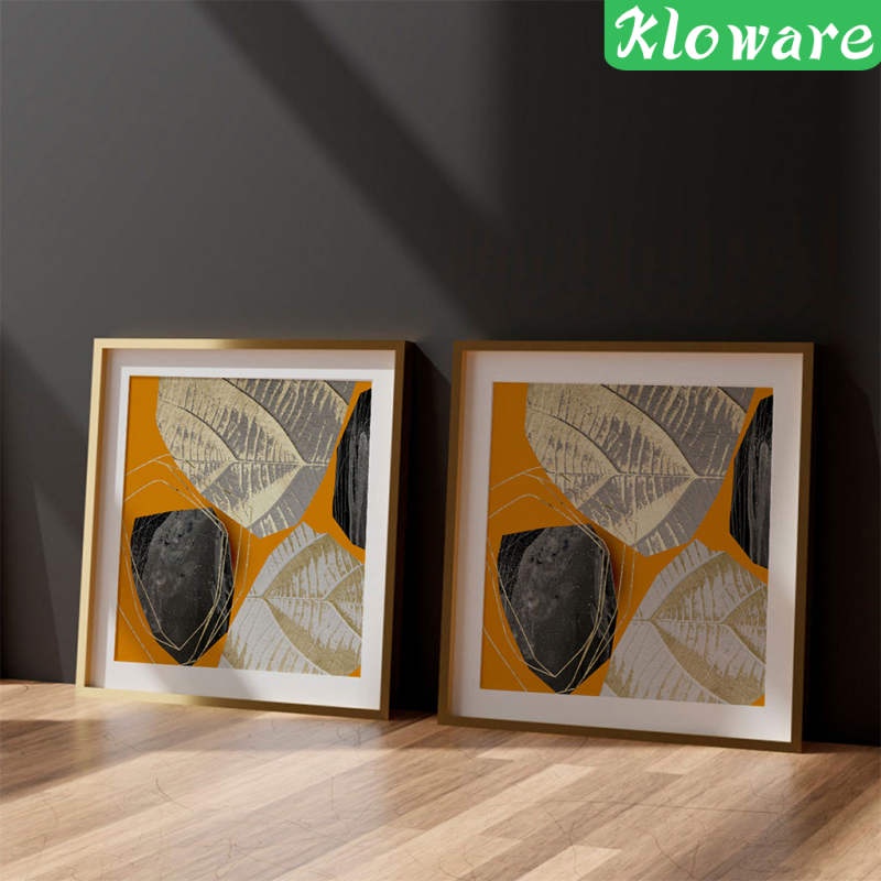 Tranh treo tường hình lá cây trừu tượng trang trí nhà cửa