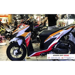 Tem trùm vario cam trắng repsol, tem xe vario, team vario, tem dán xe máy, tem vario 150, team xe vario, tem vario cam t