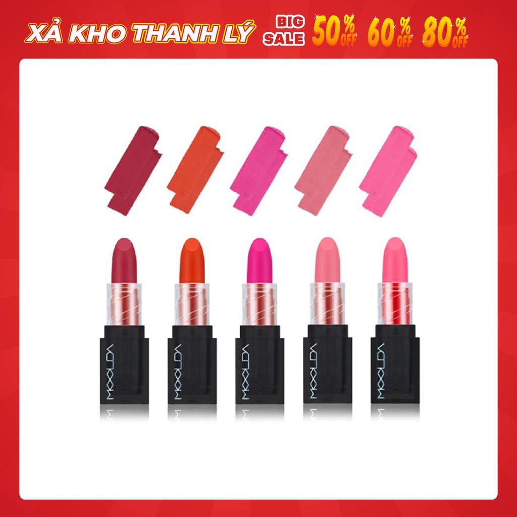 Son Thỏi Moolda Color Bang Lipstick Velvet Màu Lì Tươi Tắn Lâu Trôi Cả Ngày 3.5g