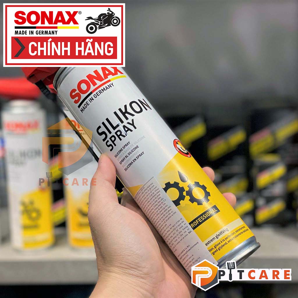 Sillicon Chống Kêu Cánh Cửa SONAX Silicone Spray 348300 400ml Giảm Tiếng Ồn Do Ma Sát Hiệu Quả