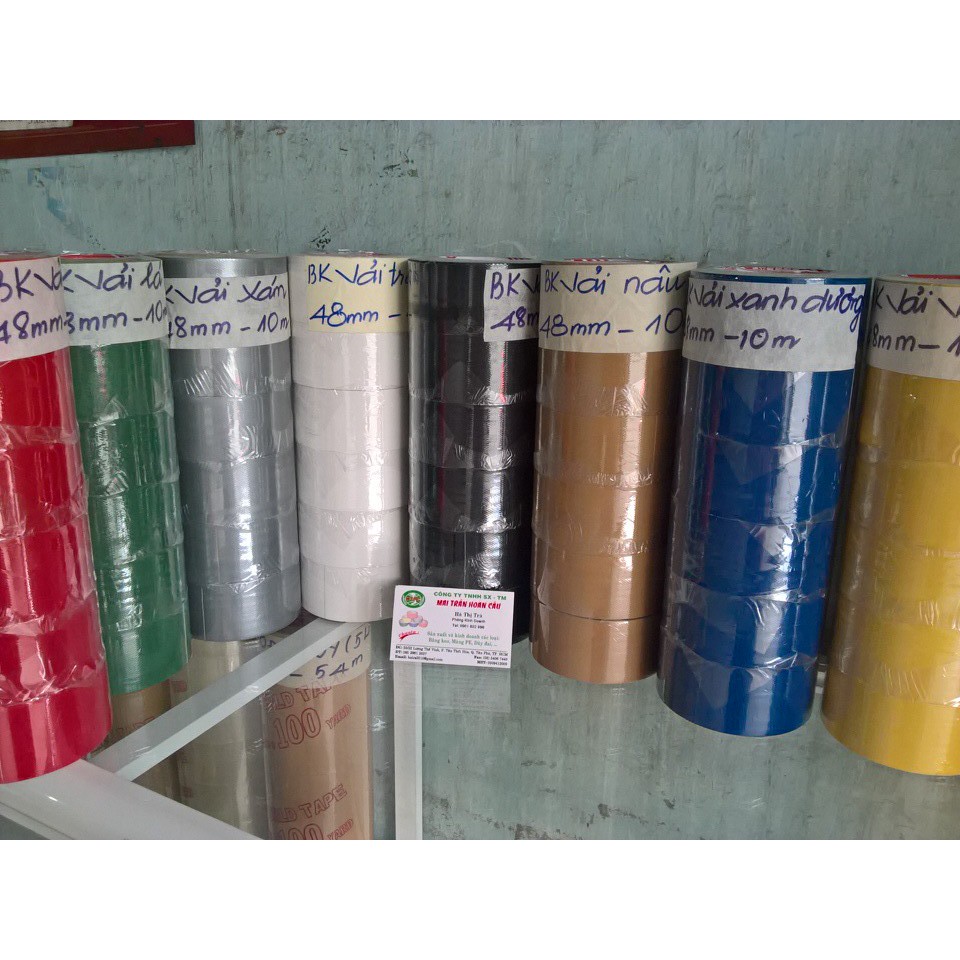 6 cuộn Băng keo vải siêu dính WORLD TAPE (48mm)