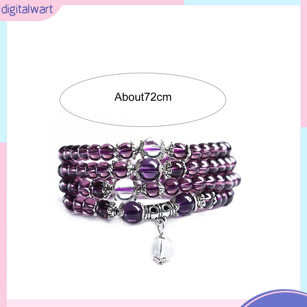 Vòng đeo tay dây chuỗi hạt trong suốt nhiều màu sắc 6mm sành điệu thời trang dành cho nữ