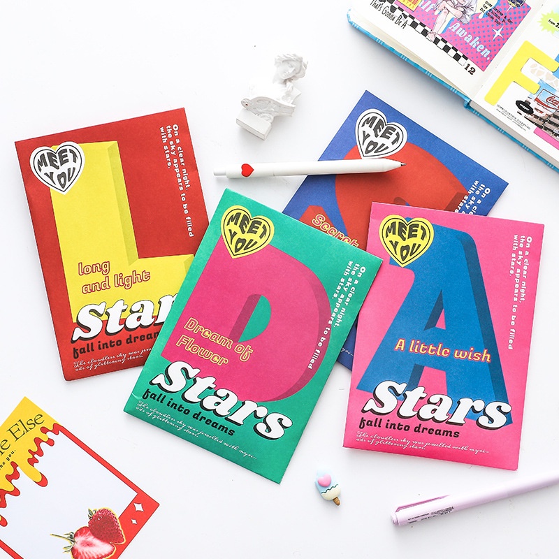 Set 50 Tờ Giấy Ghi Chú Họa Tiết Dễ Thương Phong Cách Hàn Quốc Trang Trí Sổ Tay/ Đồ Thủ Công diy