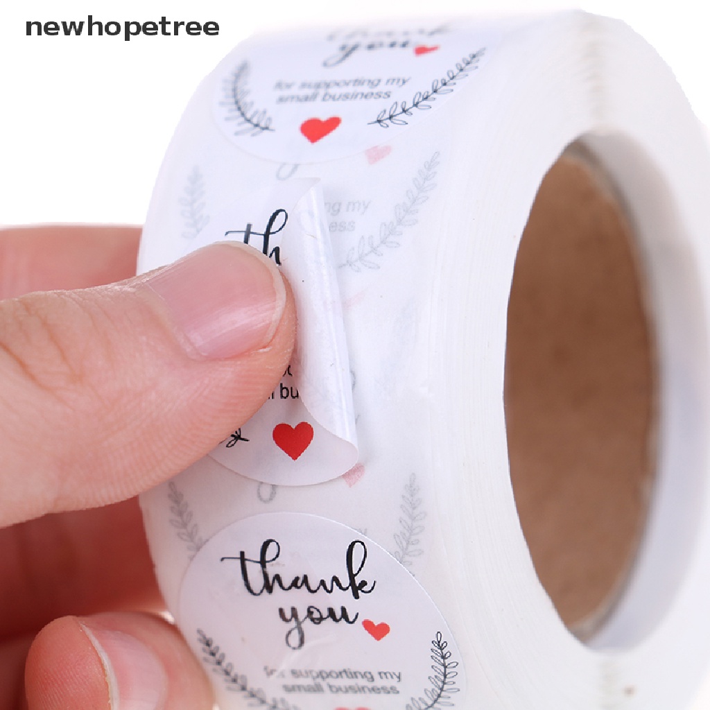 Cuộn 500 Nhãn Dán Hình Tròn &quot;THANK YOU&quot; Dùng Trang Trí Sổ Tay