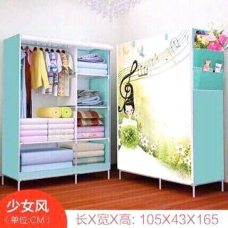 Tủ vải 2 buồng khung nhôm