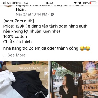 Phông basic Zara authentic