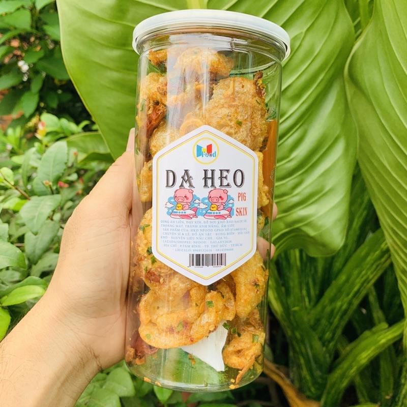 DA HEO CHIÊN GIÒN - DA HEO SỐT MẮM HÀNH LOẠI NGON LON 250.GRAM